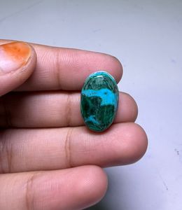 Prix de gros Pierre précieuse naturelle Chrysocolle Malachite de haute qualité, taille ovale, pour la fabrication de bijoux, vert, tailles assorties - Product Image 2