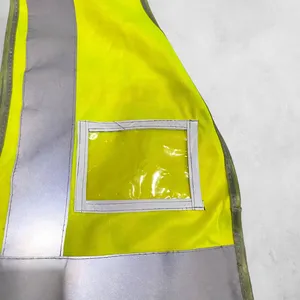Chaleco de Seguridad Unisex de Alta Visibilidad con Color Personalizable |   Ropa de Trabajo Reflectante con Cremallera, Impresión Serigráfica y Logotipo Personalizado - Product Image 5