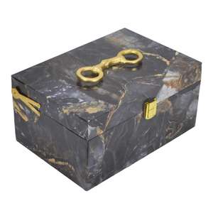 Decorative Leather Box Gifts Boxes & <b>Bins</b> Gold Horse Bit Style Latest Arrival - Product Image 2
