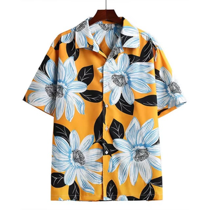 Chemise pour homme à imprimé numérique, style plage hawaïenne, été 2026 - Product Image 4