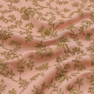 Tissu brodé africain de créateur, matériau Georgette de qualité supérieure pour vêtements de soirée et de mode féminins - Product Image 6