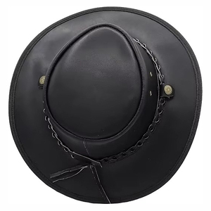 Chapeau de cowboy en cuir de vachette, design léger et haut de gamme, chapeau de voyage décontracté en cuir pour l'extérieur, fabrication professionnelle - Product Image 4