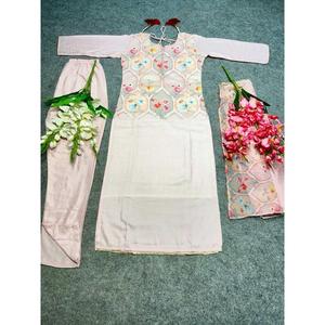 DISEÑADOR GEORGETTE IMPRESIÓN DIGITAL TOP BOTTOM CON DUPATTA PEACH - Product Image 6