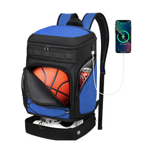 Sac à dos de basket-ball rose vif avec compartiment à chaussures indépendant et grand espace de rangement pour ballons, pour filles, jeunes et femmes sportives - Product Image 3
