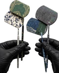 Dual Sided Handheld Mirrors With Traditional <b>Patterns</b> Red Blue Green Gold Decorative Design Portable Makeup Mirror - Product Image 5