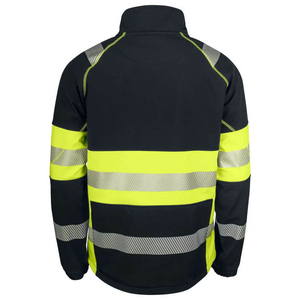 High Visibility Reflective Zippered Safety <b>Jacket</b> Durable Protective Workwear - Product Image 3