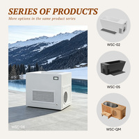 Bain froid carré en acrylique non poreux, résistant aux bactéries, avec refroidisseur 1HP, WiFi intelligent, ozone, CE, 110V-240V, DDP