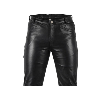 Mens Leather Pants Slim Fit <b>Trousers</b> Motorcycle Riding Pants Casual Fashion Streetwear Outdoor <b>Travel</b> Durable Comfortable Wear - Product Image 6
