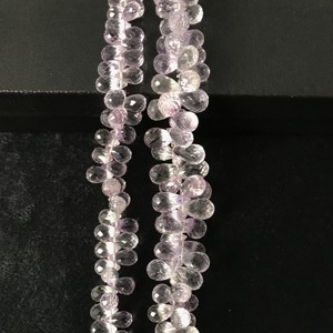 Cuentas Sueltas de Amatista Rosa 100% Natural, Facetadas en Forma de Gota, de 5x8-7x11.50mm, Grado AAA, Certificadas por IGI, Joyería Vivaaz Gems - Product Image 4