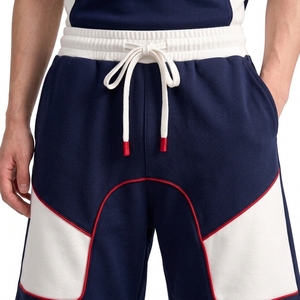 Conjunto de Camiseta y Pantalones Cortos para Hombre, Premium, Poliéster/Algodón, Bloques de Color, 220GSM, Secado Rápido, Transpirable, Corte Regular, Personalizable - Product Image 5