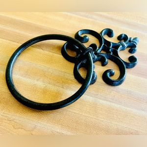 Premium Iron Towel <b>Ring</b> With Rustic Finish Wall Mounted <b>Holder</b> For Bathroom And Kitchen Decoration - Product Image 1