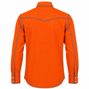 Chemise de Travail 100% Coton Qualité Supérieure Impression Logo Personnalisé Gaufrage Anti-Plis Confortable OEM ODM Vente en Gros Usine Hommes - Product Image 2