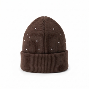 Wholesale Blank <b>Wool</b> Acrylic Knitted <b>Beanie</b> Warm Winter <b>Hat</b> Custom Logo Unisex Cuffed Cap - Product Image 2
