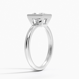 BOJ <b>Ring</b> 0105 Princess Cut 925 <b>Silver</b> Halo Stone Prong Setting <b>Solitaire</b> Diamond <b>Ring</b> 2ct D Color VVS1 Moissanite GRA Certified - Product Image 2