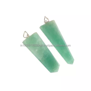 หินธรรมชาติคริสตัลอัญมณีรักษาหินอาเกตสีเขียว Aventurine จุดดินสออัญมณีสร้อยคอจี้เครื่องประดับ - Product Image 1