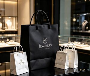 Sacs en papier cadeau personnalisés imprimés en gros, sacs en papier cadeau personnalisés de marque pour la vente au détail - Product Image 1