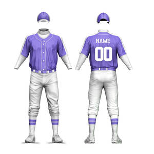 Custom-colored Nylon/cotton Baseball Uniform Sets High-quality <b>Men's</b> Baseball Uniforms and Sportswear Breathable Quick-drying - Product Image 5
