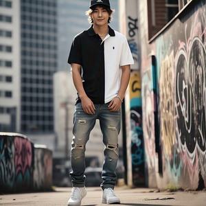 Polo à col vierge de qualité Polo brodé unisexe pour logo personnalisé T-shirt pour hommes Chemises polo pour hommes grande taille - Product Image 2