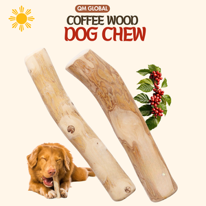 Bâton à mâcher pour chien en bois d'arbre à café naturel, durable, écologique, pour le nettoyage des dents, jouet à mâcher d'extérieur, taille petite/moyenne - Product Image 2