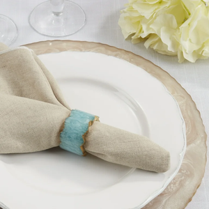 Anillo de Servilleta de Resina de Moda, Diseño Azul Cielo Hecho a Mano para Banquetes, Fiestas y Cenas Elegantes - Product Image 1