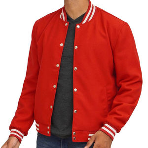 Chaqueta Varsity de Alta Calidad para Hombre con Cuello Alto, Mangas de Cuero Original, Cuerpo de Cuero Vacuno y Lana, Cómoda para el Invierno - Product Image 5