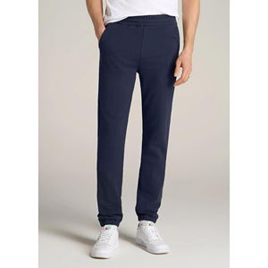 Pantalon de jogging décontracté pour homme en twill bleu clair délavé à l'acide, coupe droite, taille mi-haute élastique, avec poches latérales, idéal pour le printemps - Product Image 2