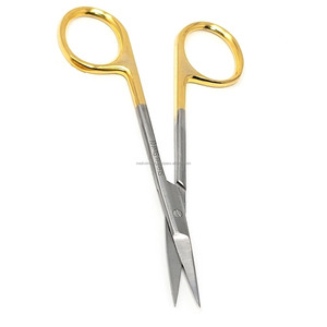 Tijeras Quirúrgicas Manuales Pequeñas de 4.5 Pulgadas con Mango Dorado de Acero Inoxidable, Tijeras de Precisión Afiladas, Certificación CE ISO, Proveedor Mayorista OEM ODM - Product Image 4
