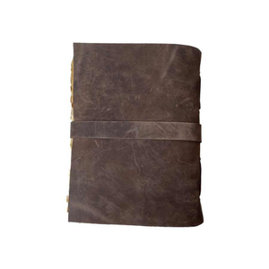 Carnet en cuir souple artisanal avec sangle à boucle vintage, carnet de croquis, planificateur de style lecture - Cadeau écologique - Product Image 4