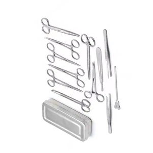 Kit de 13 instruments chirurgicaux manuels en acier inoxydable pour interventions mineures, soins dentaires et suture des plaies - Product Image 1