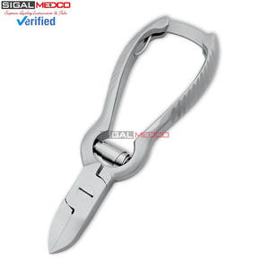 Cortauñas de punta curva ultra afilada con resorte de 14 cm para uñas gruesas e incarnadas, para manicura y pedicura, para hombres y mujeres - Product Image 3