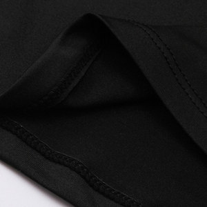 Professional Wear Unisex Long Sleeve Rash Guard <b>Black</b> Red Trim Quick Dry Polyester/Nylon 240g Front Logo Sport <b>Shirt</b> for Adults - Product Image 4