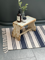 Tapis en coton jacquard réversible fait main, décoration bohème, tapis de sol à franges rayé, tapis doux pour salon, motif abstrait