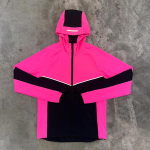 Ensemble coupe-vent réfléchissant personnalisé pour hommes et femmes, survêtement deux pièces, veste de course à capuche, pantalon de jogging, vêtements de sport, vêtements de sport actifs - Product Image 2