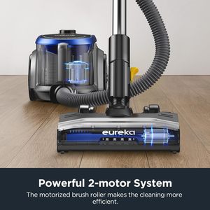 Canister Vacuum, <b>Pet</b> Friendly Vacuum Cleaner for Home, Bagless Vacuum with 2 Motors, Retractable Cord, and 4 Cleaning Tools - Product Image 2