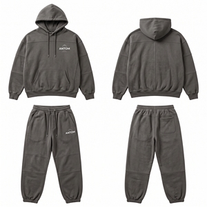 Ensemble de survêtement décontracté color block avec sweat à capuche et pantalon cargo pour homme, tenue de jogging 2 pièces streetwear légère, logo personnalisé, vente en gros OEM - Product Image 6