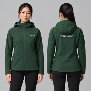 <b>Woman</b> Softshell <b>Jacket</b> Custom Embroidery Zipper Long Sleeve Casual Comfortable <b>Lightweight</b> Eco-Friendly Spring Premium Wholesale - Product Image 1
