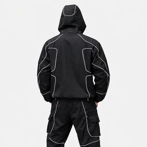 Custom Manufacturer Techwear Thermochromic Streetwear Heat Reactive Water Reactive Windbreaker B2B <b>Waterproof</b> Rain men's <b>jackets</b> - Product Image 2