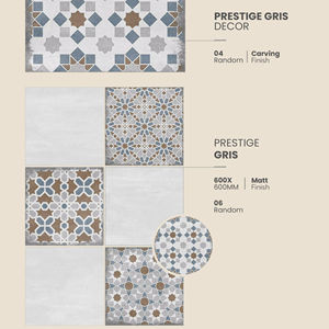 Diseño de Suelos Interiores con Patrón Atractivo, Baldosas de Porcelana Esmaltada Digital de Lujo de 600x600 mm - Product Image 1