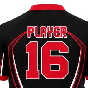 เสื้อฟุตบอลสีดำและสีแดง ดีไซน์ทันสมัย สำหรับสโมสรฟุตบอล ใช้สำหรับการฝึกซ้อมและการแข่งขัน - Product Image 6