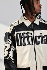 Chaqueta Bomber Varsity Corta de Pana de Alta Calidad para Otoño, con Apliques Bordados, Estilo Universitario Vintage, Logotipo Personalizado, Transpirable, de Algodón - Product Image 3