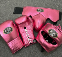 Gants de boxe en cuir de vachette véritable de style mexicain, de haute qualité, les plus vendus, avec protection nasale et protège-cou, sans lacets, pour la boxe.