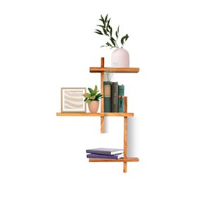 Estante Flotante de Pared de Madera con Múltiples Compartimentos para Decoración del Hogar y Almacenamiento - Product Image 3