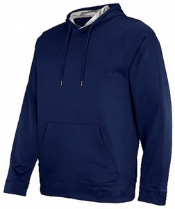 Sudadera con Capucha Azul Marino para Hombre, 100% Poliéster, Felpa Francesa, Corte Regular, Color Sólido, Diseño con Bolsillos, Ropa Casual de Otoño - Product Image 1