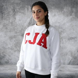 เสื้อสเวตเชิ้ตคอเต่าทรงโอเวอร์ไซส์สำหรับผู้หญิง รุ่น CJA สีขาว ผลิตจากผ้าฝ้ายฟลีซเนื้อหนา รับผลิตแบบ OEM โดยผู้ผลิตและผู้จัดจำหน่าย - Product Image 4