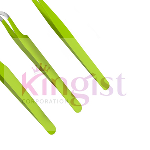Japanese Stainless Steel Eyelash Extension Eyebrow Tweezers Set 5 <b>Tools</b> Including Straight Curved 45 90 Degree Angled Tweezers - Product Image 4