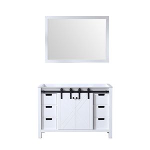 48 pouces. Meuble de salle de bain blanc avec vasque de 44 pouces. Miroir 22 pouces. Meubles-lavabos de salle de bain profonds - Product Image 1