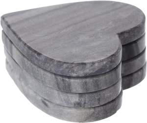 Posavasos de mármol con acabado mate en la parte superior y base de corcho para tazas, posavasos estilo mármol para té, mesa de café y mesa de comedor - Product Image 2