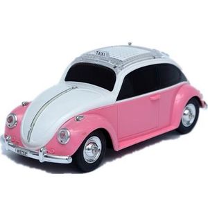 Coche de juguete coleccionable modelo Beetle Taxi de metal fundido a presión, rosa y blanco, escala 1:24 - Product Image 1