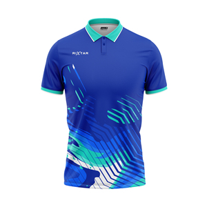 Ensembles de polo en spandex/polyester sans couture imprimé par sublimation personnalisée-Short à col ras du cou qui évacue la transpiration, extensible dans les quatre sens à séchage rapide - Product Image 3