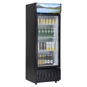 Enfriador de Bebidas Comercial de 6.8 Pies Cúbicos/195L, Refrigerador con Puerta de Vidrio para Exhibición de Vinos y Bebidas - Product Image 1
